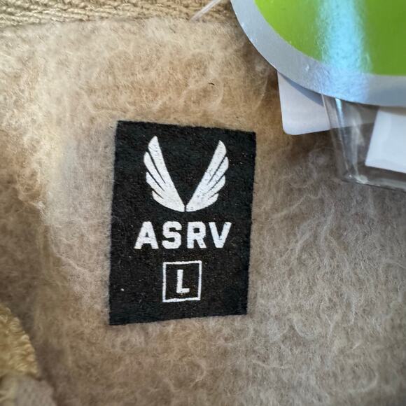 ASRV Tech Essential Distressed Full Zip Hoodie NWT Men's Size Large Khaki $148 - Picture 11 of 16